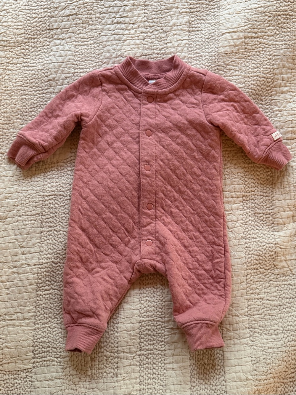Quilted Mauve Pink Baby One-Piece Romper - Brand: Carters 3M